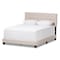 Baxton Studio Cassandra Modern Light Beige Upholstered Queen Size Bed 136-7455 - alternate 1